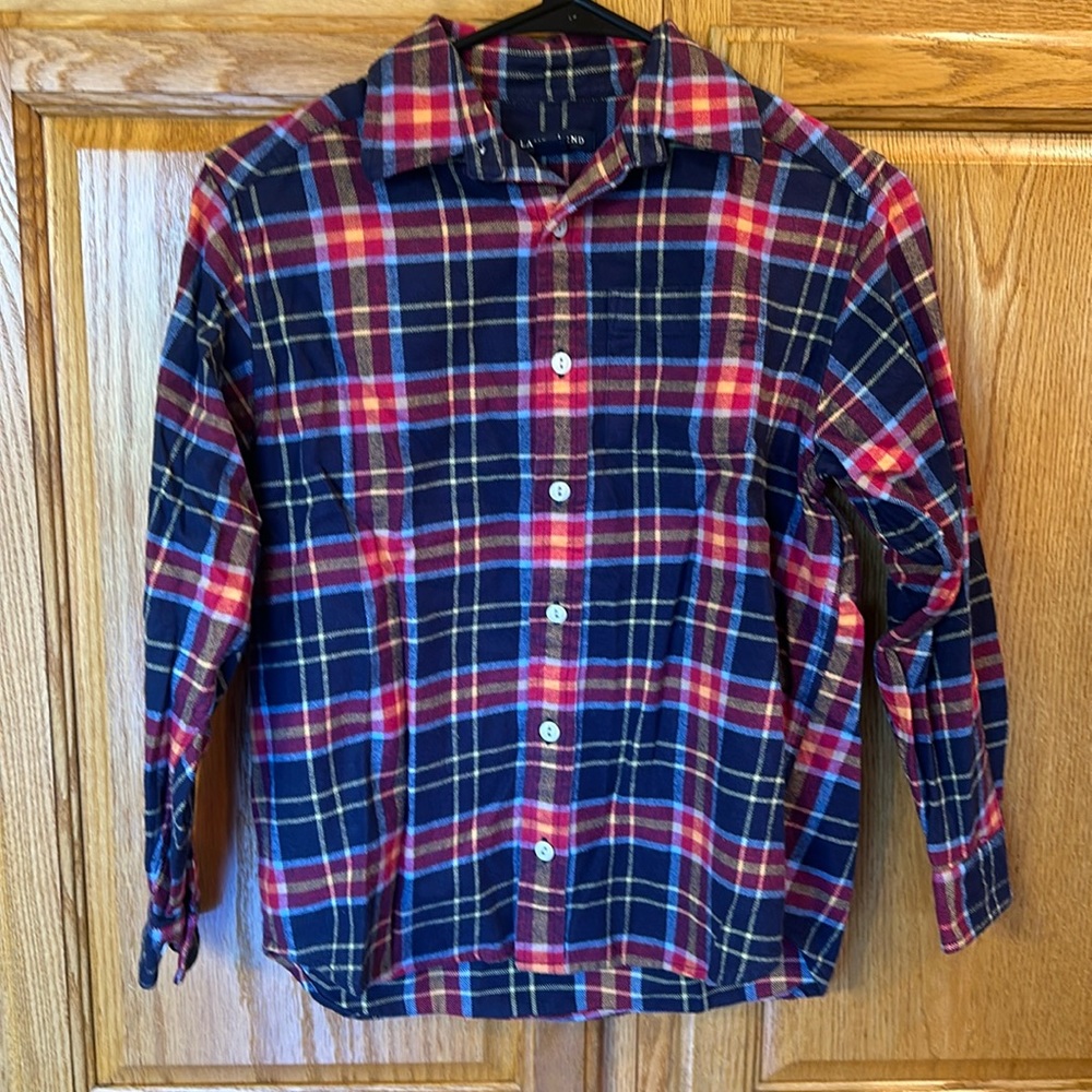 Kids Lands End flannel shirt